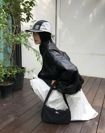 SOFT HIGH-NECK LEATHER JUMPER